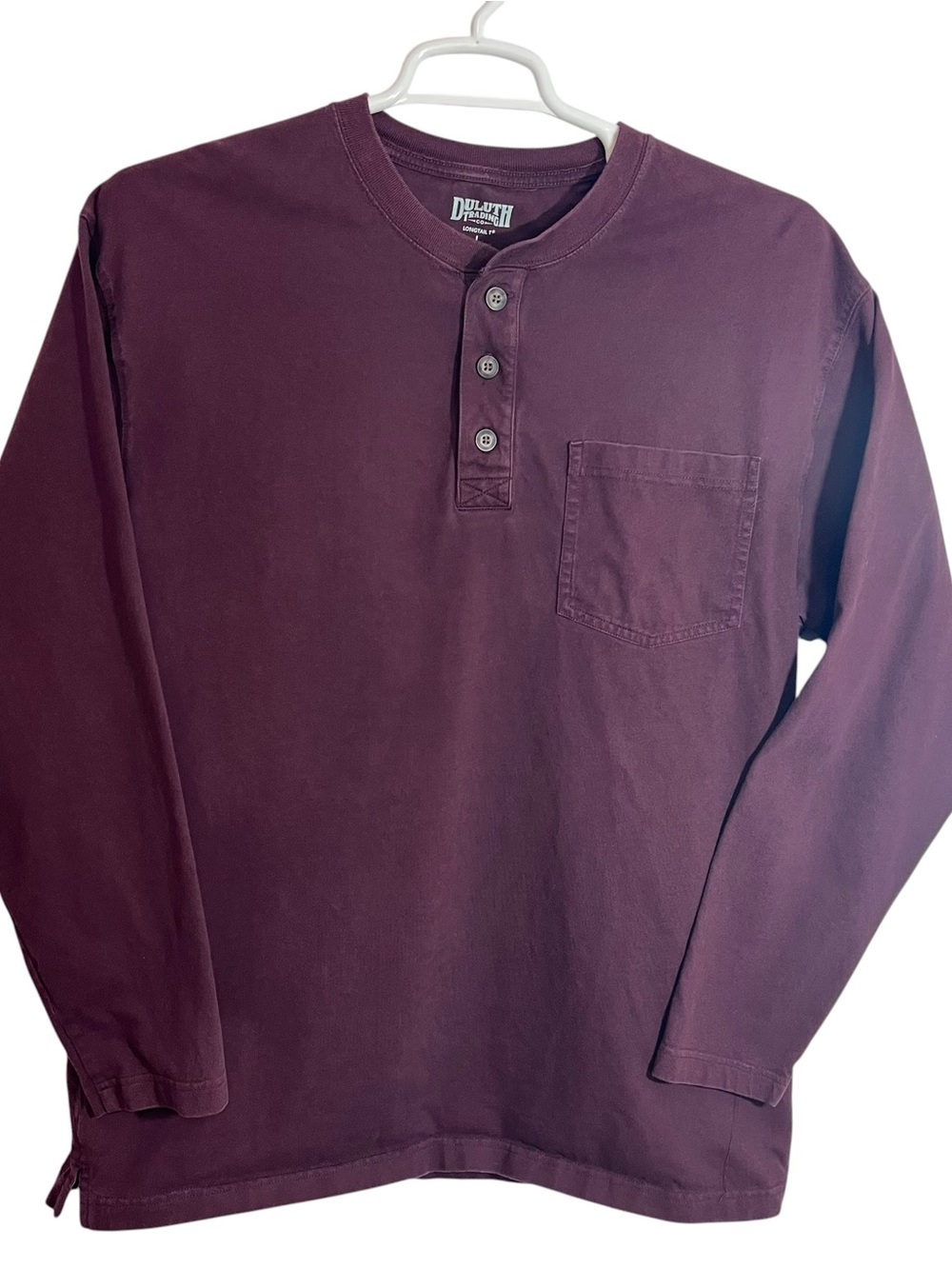 Duluth Trading Company Longtail Long Sleeve Shirt Mens Size Large